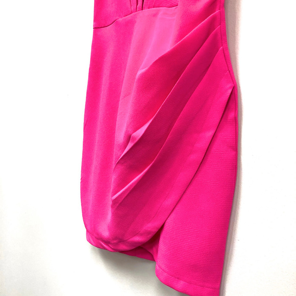 NWT Xenia Deep V Hot Pink Dress - Picture 2 of 5